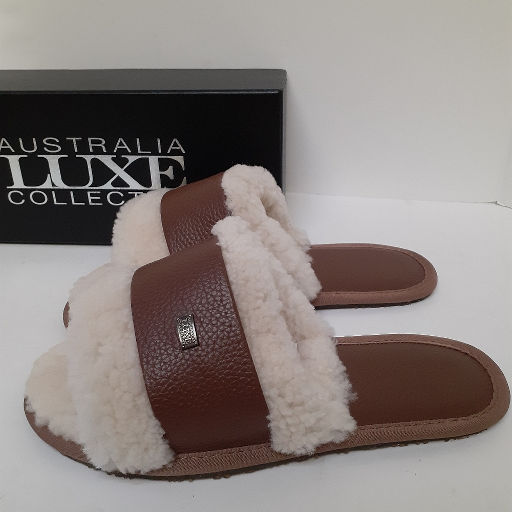 New Australia Luxe Shearling Slippers Sz 9